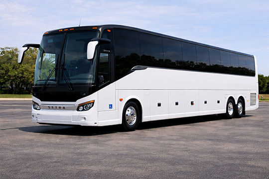 56-passenger charter bus rental Williamsburg TX